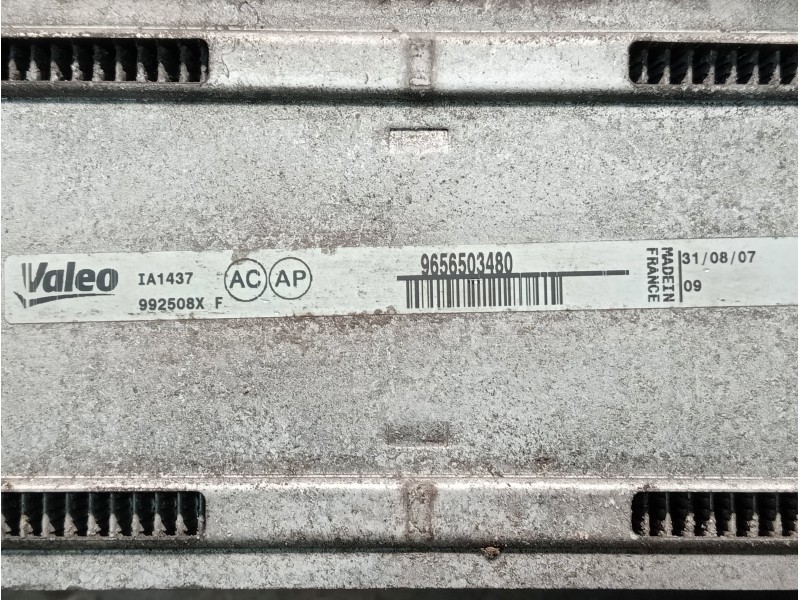 Recambio de intercooler para peugeot 308 sport referencia OEM IAM 9656503480  