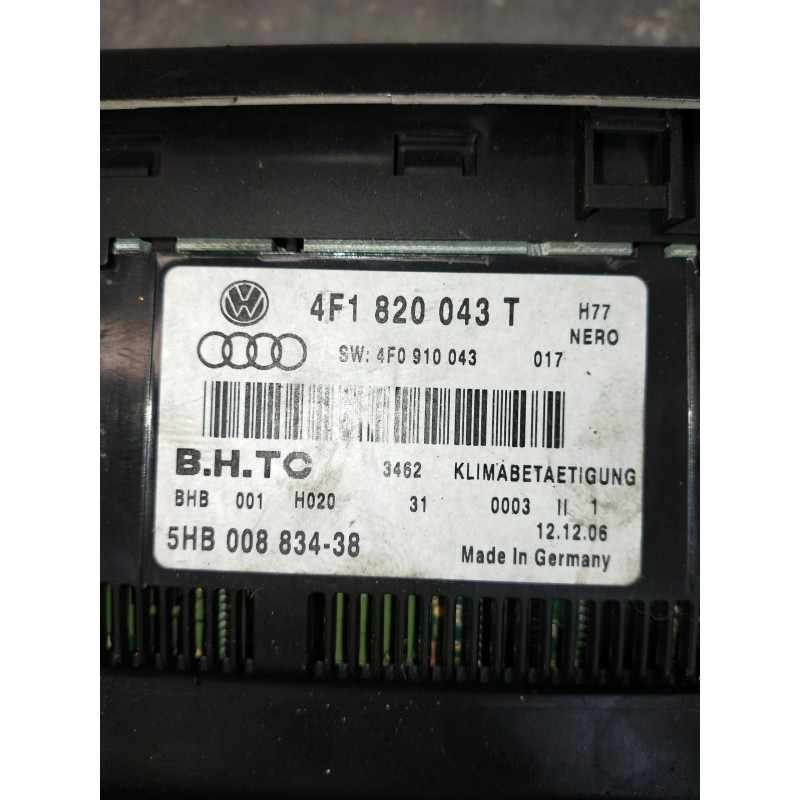 Recambio de mando calefaccion / aire acondicionado para audi a6 berlina (4f2) 2.0 tfsi referencia OEM IAM 4F1820043T 5HB00883438