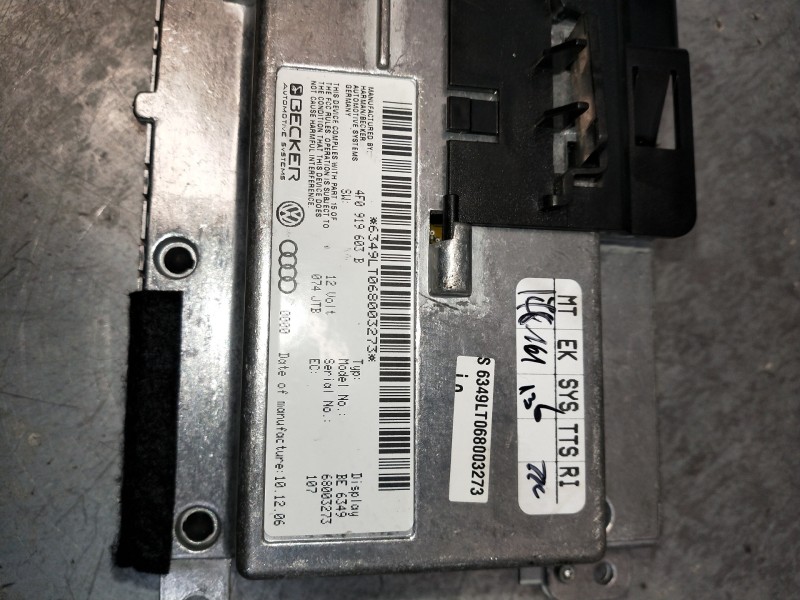 Recambio de pantalla multifuncion para audi a6 berlina (4f2) 2.0 tfsi referencia OEM IAM 4F0919603B  