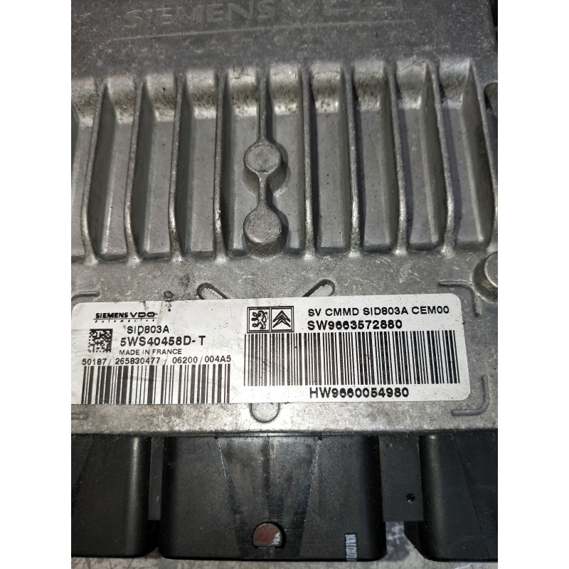 Recambio de centralita motor uce para citroen c4 grand picasso exclusive referencia OEM IAM 5WS40458D SW9663572880 