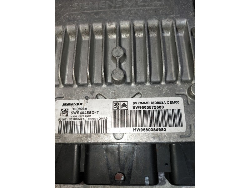 Recambio de centralita motor uce para citroen c4 grand picasso exclusive referencia OEM IAM 5WS40458D SW9663572880 