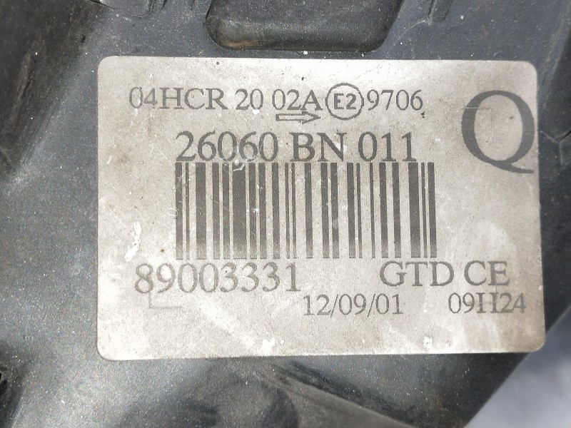 Recambio de faro izquierdo para nissan almera (n16/e) comfort referencia OEM IAM 26060BN011 89003331 