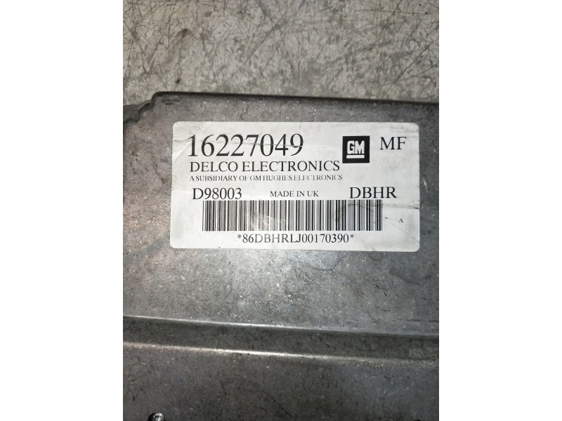Recambio de centralita motor uce para opel astra g berlina club referencia OEM IAM 16227049 D98003 