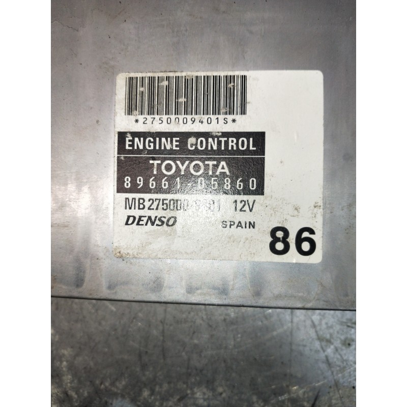 Recambio de centralita motor uce para toyota avensis berlina (t25) 1.8 sol sedán (4-ptas.) referencia OEM IAM 8966105860 MB27500