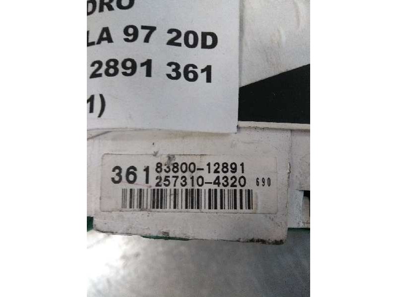 Recambio de cuadro instrumentos para toyota corolla (e11) 2.0 diesel cat referencia OEM IAM 8380012891 2573104320 361