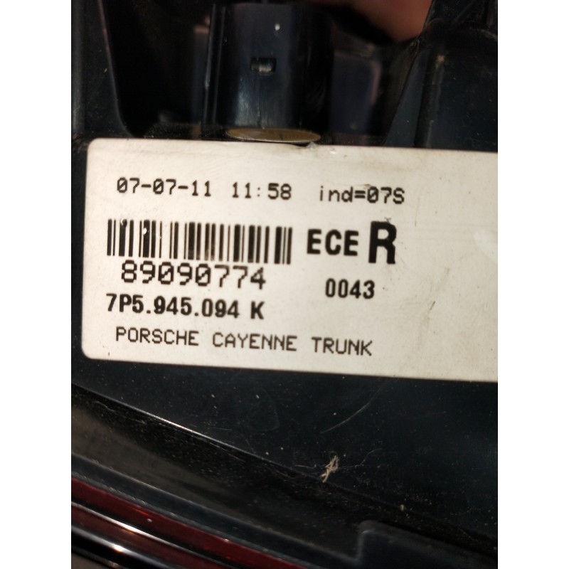 Recambio de piloto trasero derecho interior para porsche cayenne (typ 92aa) diesel referencia OEM IAM 7P5945094K 89090774 