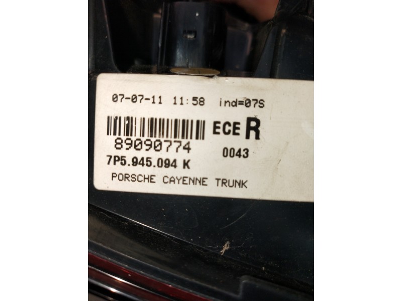 Recambio de piloto trasero derecho interior para porsche cayenne (typ 92aa) diesel referencia OEM IAM 7P5945094K 89090774 