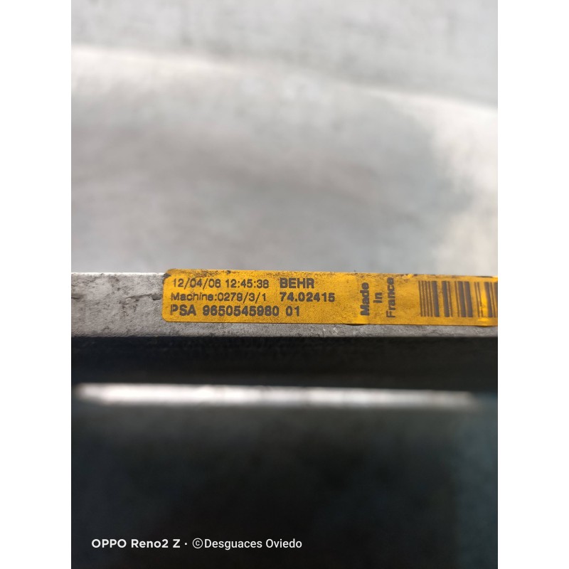 Recambio de condensador / radiador aire acondicionado para peugeot 307 cc (s2) básico referencia OEM IAM 9650545980  