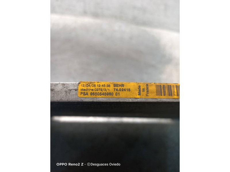 Recambio de condensador / radiador aire acondicionado para peugeot 307 cc (s2) básico referencia OEM IAM 9650545980  