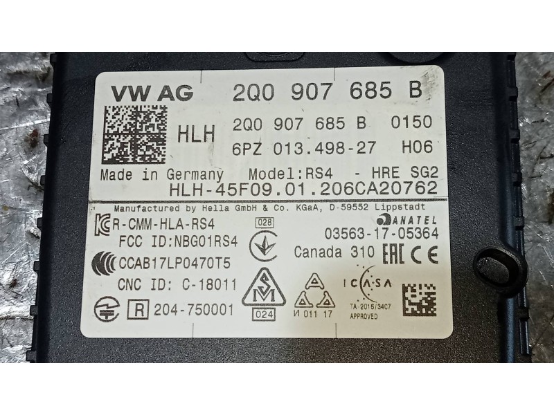 Recambio de modulo electronico para skoda karoq (nu) ambition referencia OEM IAM 2Q0907685B 6PZ01349827 