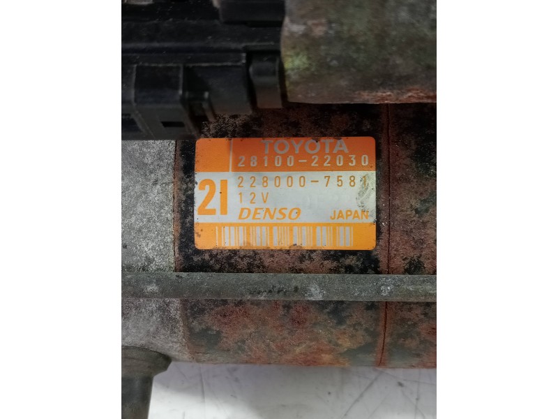 Recambio de motor arranque para toyota corolla (e12) 1.6 linea sol berlina 3/5 referencia OEM IAM 2280007581 2810022030 