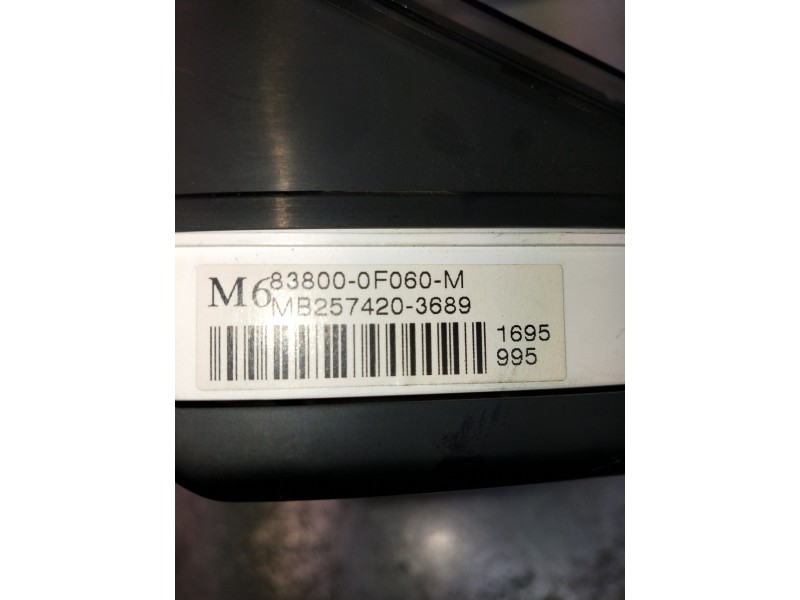 Recambio de cuadro instrumentos para toyota corolla verso (r1) 2.0 d-4d luna referencia OEM IAM 838000F060M  