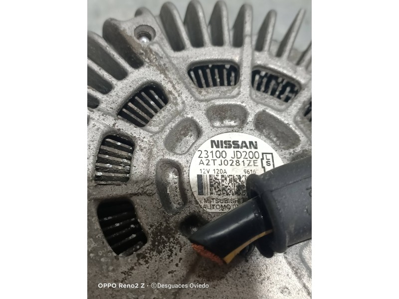 Recambio de alternador para nissan qashqai (j10) acenta referencia OEM IAM 23100JD200 A2TJ0281ZE 