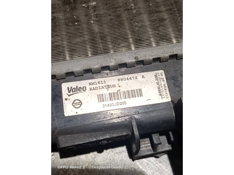 Recambio de radiador agua para nissan qashqai (j10) acenta referencia OEM IAM 880447SR RM1611 21400JD200
