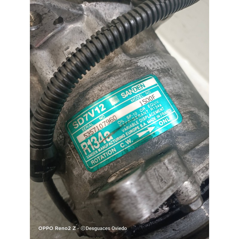 Recambio de compresor aire acondicionado para citroen saxo 1.5 d furio referencia OEM IAM 5357107960 DS7V12 