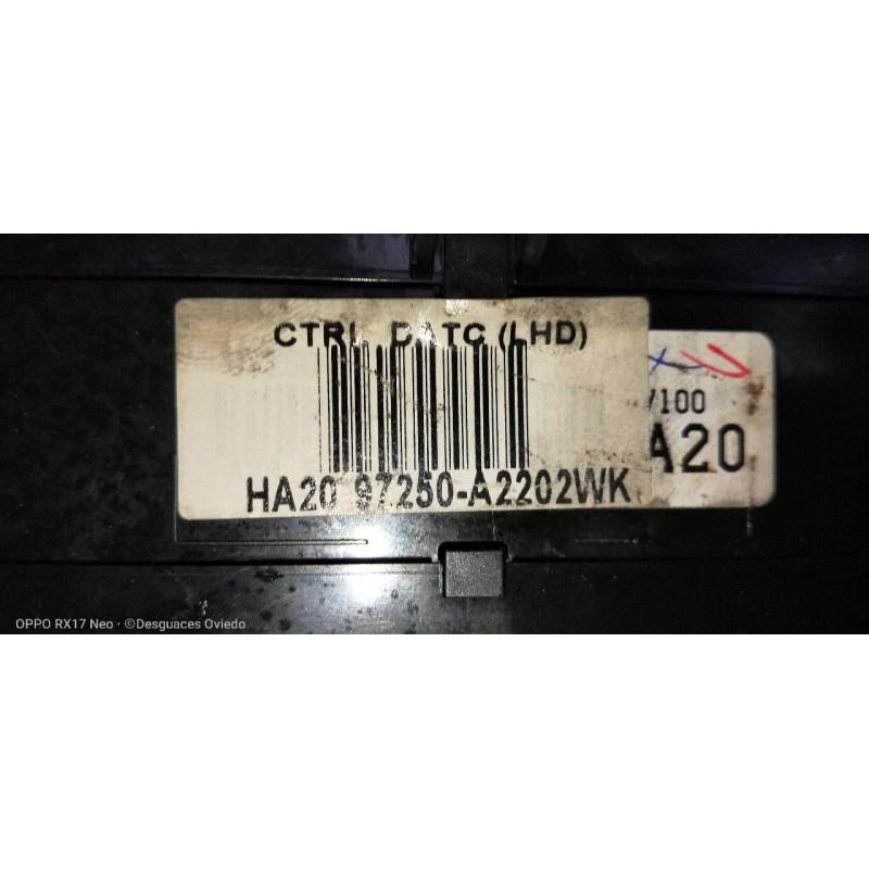 Recambio de mando calefaccion / aire acondicionado para kia cee´d 1.6 gdi cat referencia OEM IAM 97250A2202WK  