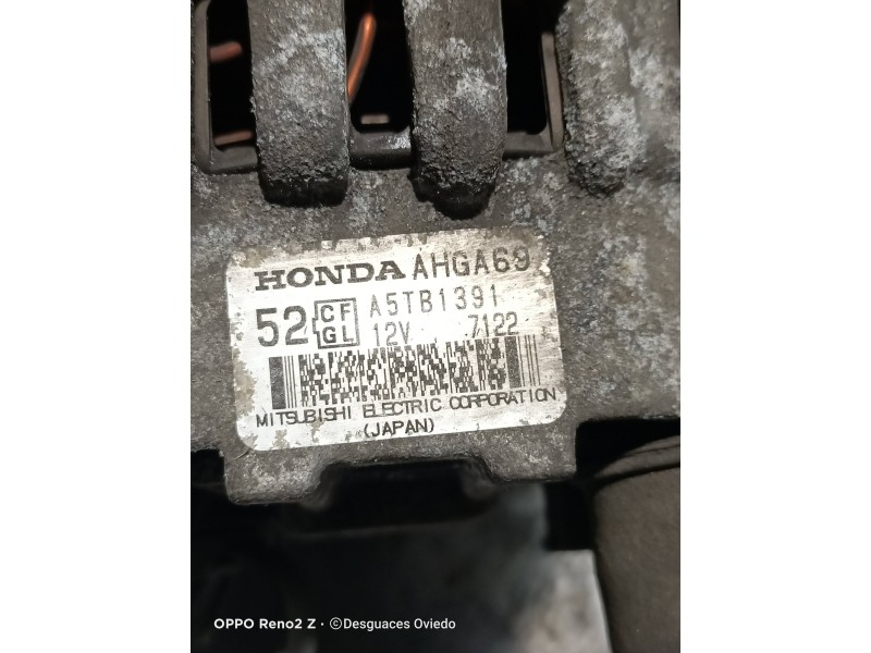 Recambio de alternador para honda jazz (gd1/5) 1.2 live referencia OEM IAM A5TB1391  