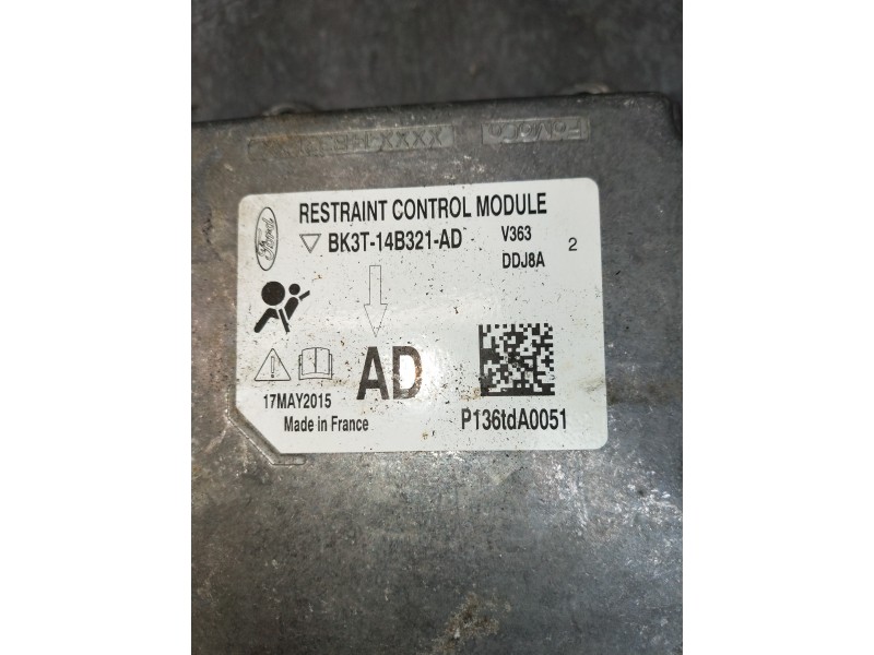Recambio de kit airbag para ford transit custom kombi 300 l1 ambiente referencia OEM IAM BK3T14B321AD  