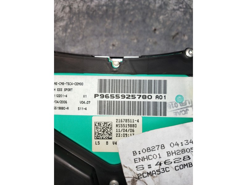 Recambio de cuadro instrumentos para peugeot 307 cc (s2) básico referencia OEM IAM P9655925780  
