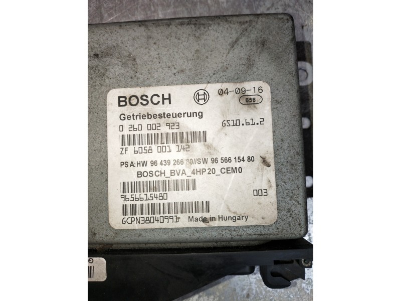 Recambio de centralita cambio automatico para citroen c5 berlina collection referencia OEM IAM 0260002923 9656615480 