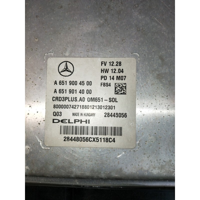 Recambio de centralita motor uce para mercedes clase c (w205) lim. c 220 cdi bluetec (205.004) referencia OEM IAM A6519004500 A6