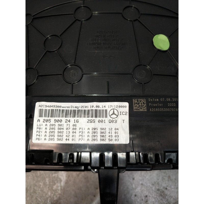 Recambio de cuadro instrumentos para mercedes clase c (w205) lim. c 220 cdi bluetec (205.004) referencia OEM IAM A2059002416 A2C