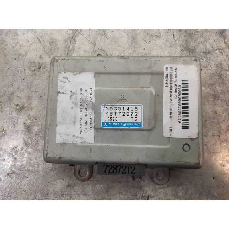 Recambio de centralita motor uce para mitsubishi l 200 (k6/7) 2.5 turbodiesel referencia OEM IAM MD351418 K8T72872 T2