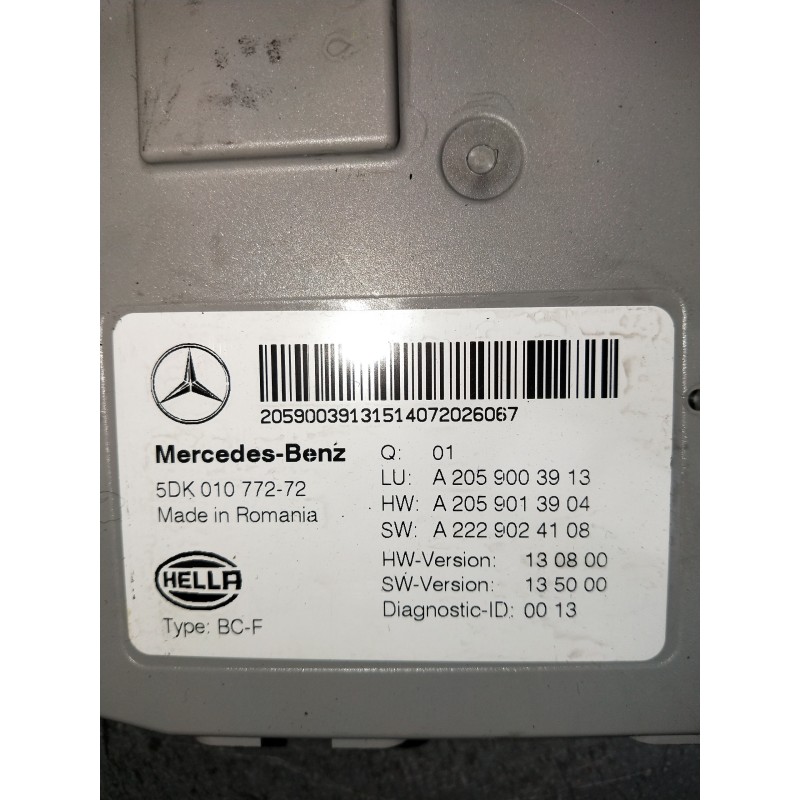 Recambio de modulo electronico para mercedes clase c (w205) lim. c 220 cdi bluetec (205.004) referencia OEM IAM A2059003913 5DK0