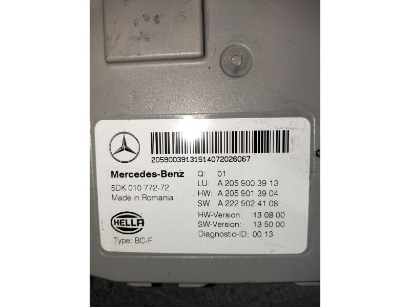 Recambio de modulo electronico para mercedes clase c (w205) lim. c 220 cdi bluetec (205.004) referencia OEM IAM A2059003913 5DK0