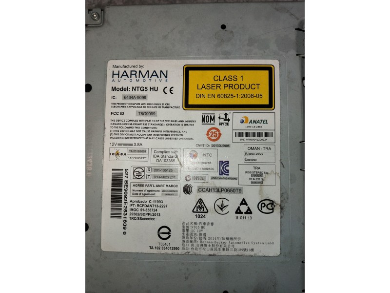 Recambio de sistema audio / radio cd para mercedes clase c (w205) lim. c 220 cdi bluetec (205.004) referencia OEM IAM 6434A9099 