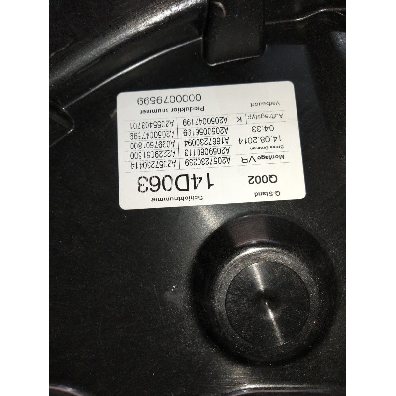 Recambio de elevalunas delantero derecho para mercedes clase c (w205) lim. c 220 cdi bluetec (205.004) referencia OEM IAM A20572