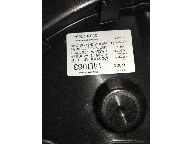 Recambio de elevalunas delantero derecho para mercedes clase c (w205) lim. c 220 cdi bluetec (205.004) referencia OEM IAM A20572
