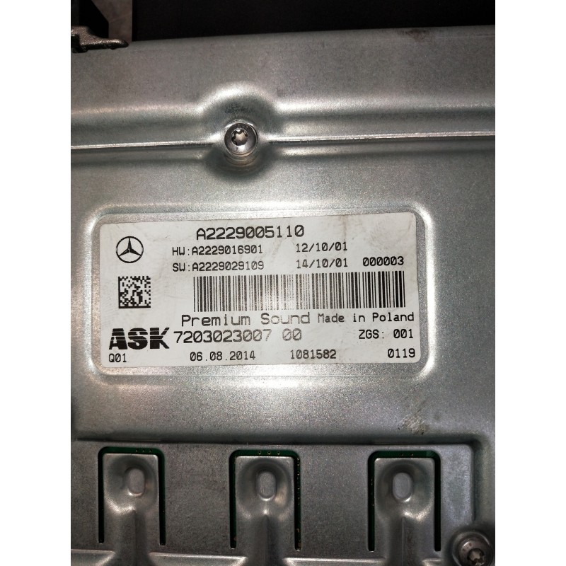 Recambio de modulo electronico para mercedes clase c (w205) lim. c 220 cdi bluetec (205.004) referencia OEM IAM A2229005110 7203