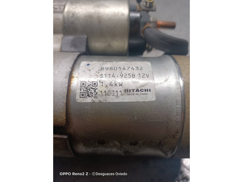 Recambio de motor arranque para opel astra j lim. enjoy referencia OEM IAM 8980147432 S114925B 