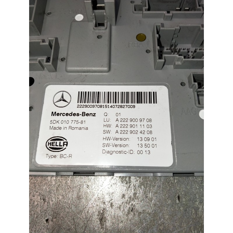 Recambio de modulo electronico para mercedes clase c (w205) lim. c 220 cdi bluetec (205.004) referencia OEM IAM A2229009708 5DK0