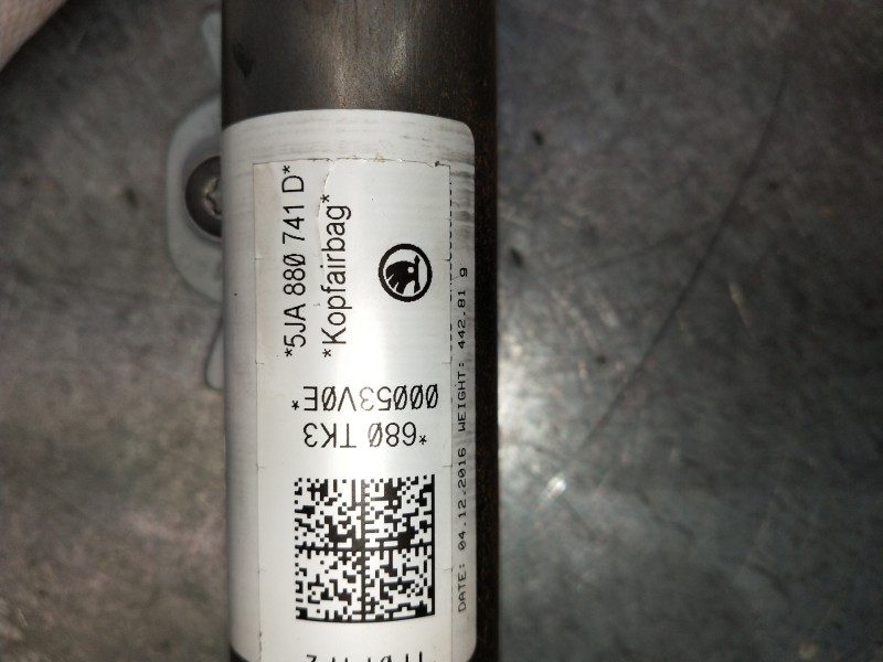 Recambio de airbag cortina delantero izquierdo para seat toledo (kg3) style referencia OEM IAM 5JA880741D  