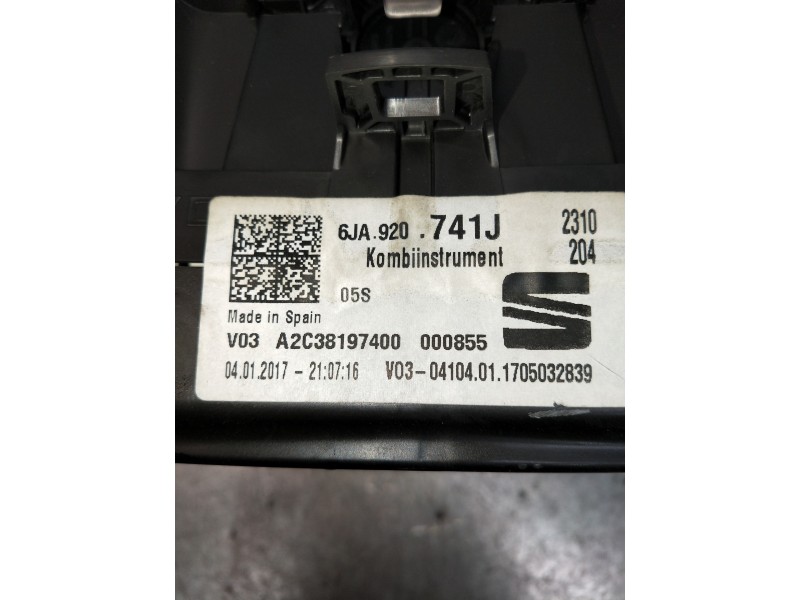 Recambio de cuadro instrumentos para seat toledo (kg3) style referencia OEM IAM 6JA920741J A2C38197400 
