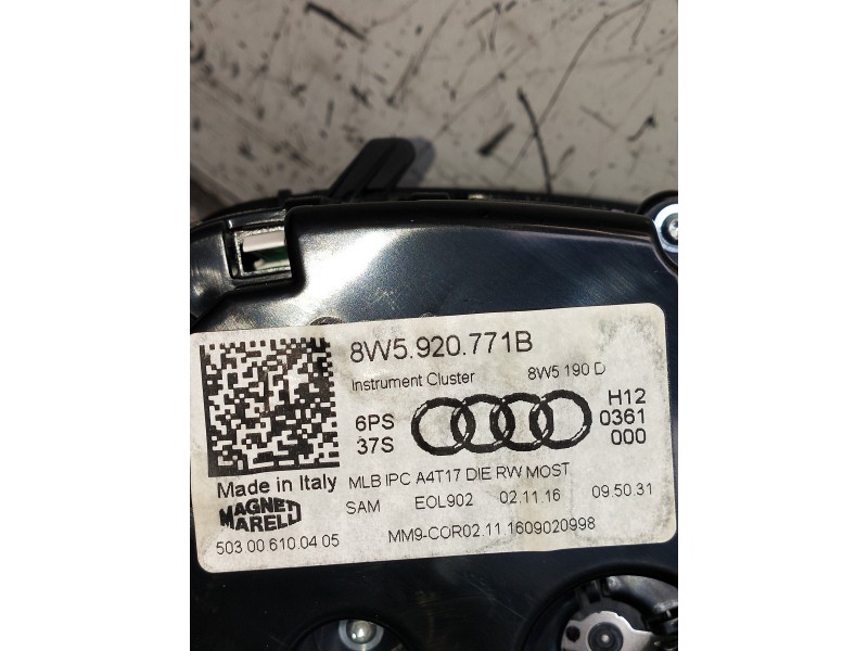 Recambio de cuadro instrumentos para audi a4 berlina (8w2) design edition referencia OEM IAM 8W5920771B  