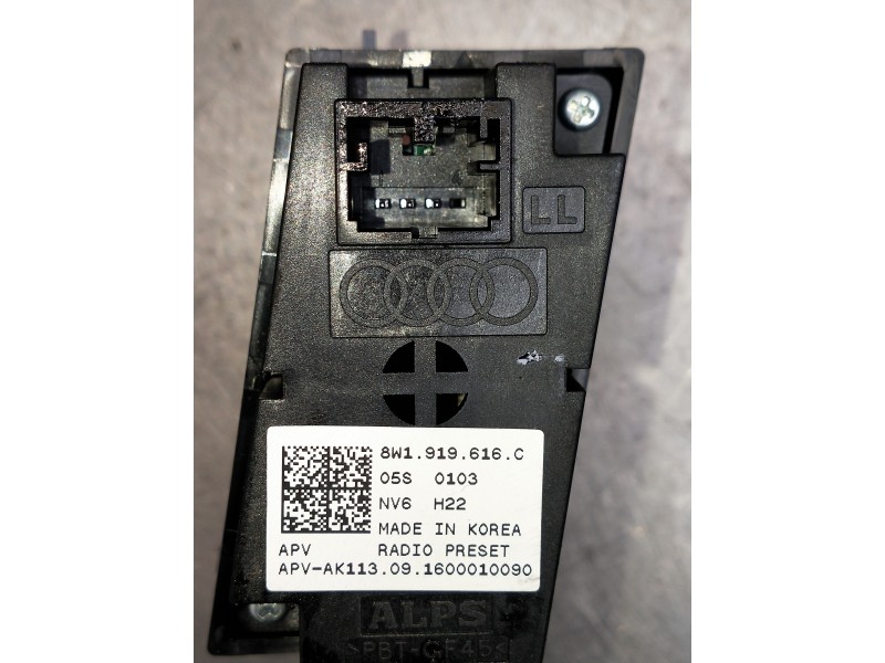 Recambio de mando multifuncion para audi a4 berlina (8w2) design edition referencia OEM IAM 8W1919616C  