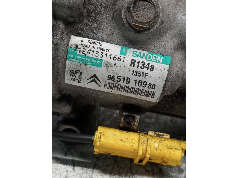 Recambio de compresor aire acondicionado para citroen c4 berlina collection referencia OEM IAM SD6C121351F 9651910980 