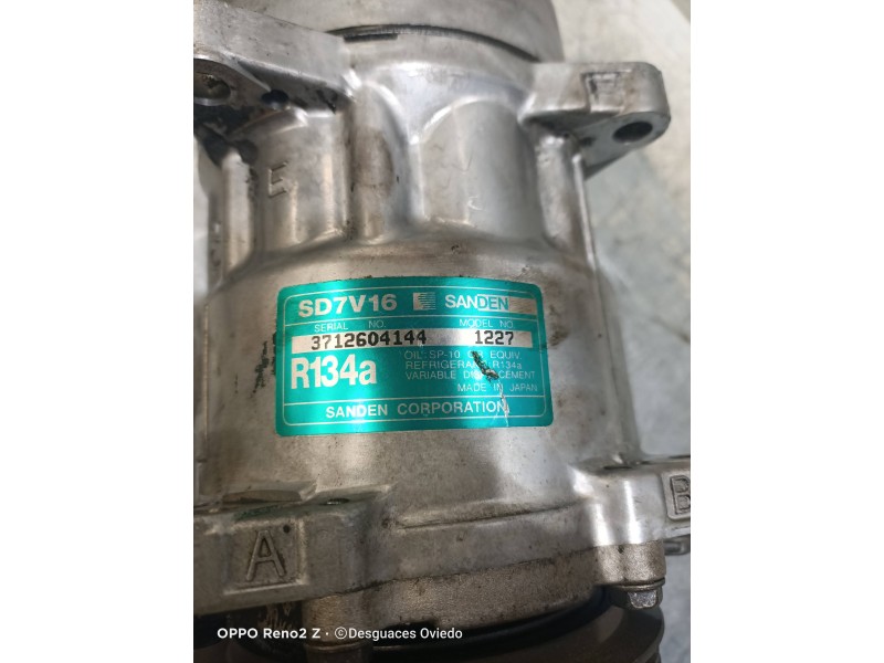 Recambio de compresor aire acondicionado para peugeot 806 2.0 hdi referencia OEM IAM SD7V16 3712604144 