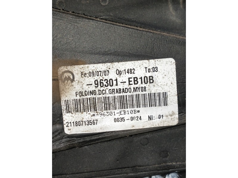 Recambio de retrovisor derecho para nissan pathfinder (r51) 2.5 dci le referencia OEM IAM ELÉCTRICO 1 ENCHUFE 3 CABLES