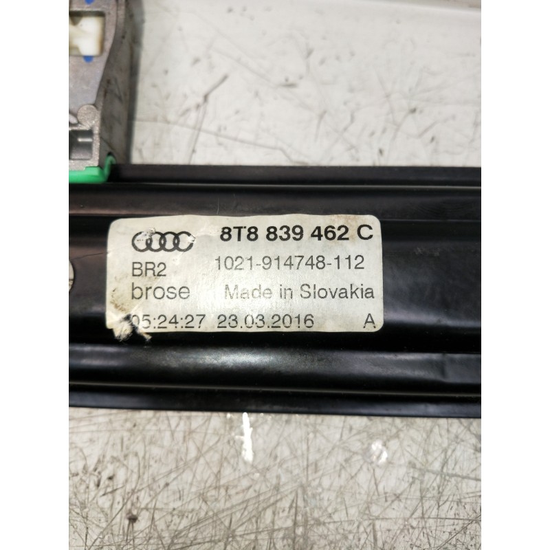Recambio de elevalunas trasero derecho para audi a5 sportback (8t) 2.0 tdi (140kw) referencia OEM IAM 8T8839462C  5P