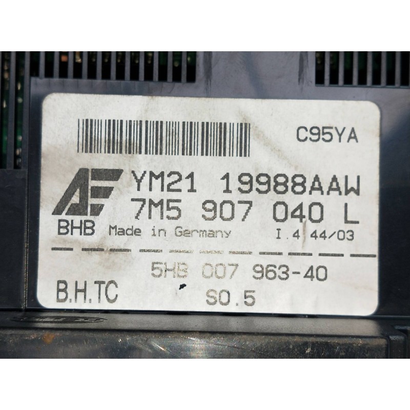 Recambio de mando calefaccion / aire acondicionado para ford galaxy (vy) 1.9 tdi cat referencia OEM IAM 7M5907040L YM2119988AAW 