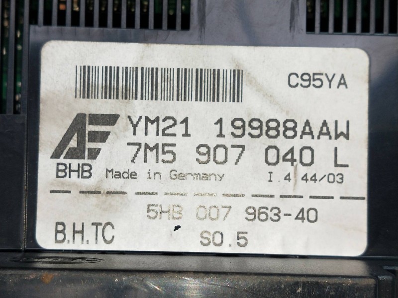 Recambio de mando calefaccion / aire acondicionado para ford galaxy (vy) 1.9 tdi cat referencia OEM IAM 7M5907040L YM2119988AAW 