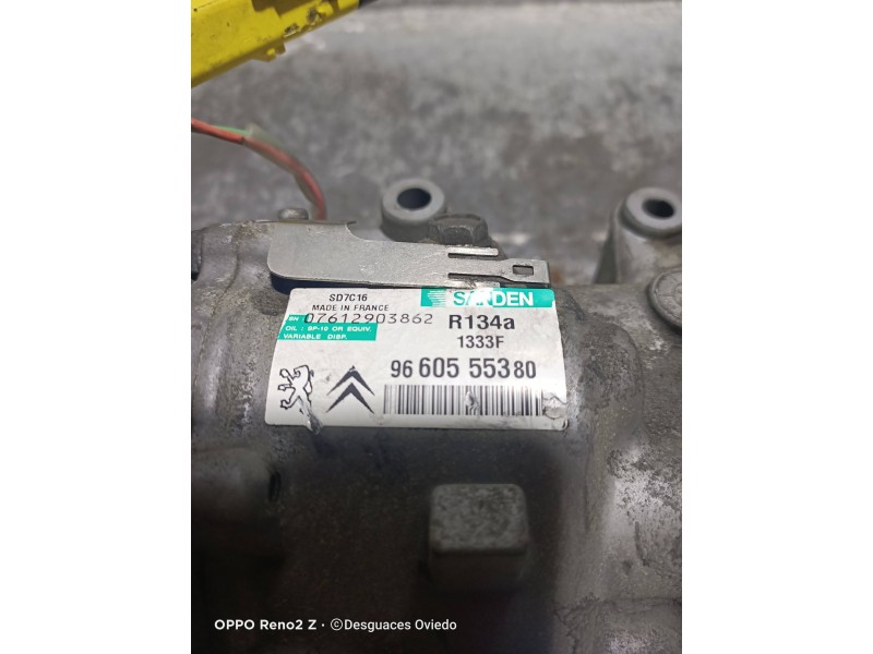 Recambio de compresor aire acondicionado para peugeot 407 sw premium referencia OEM IAM 9660555380 07612903862 