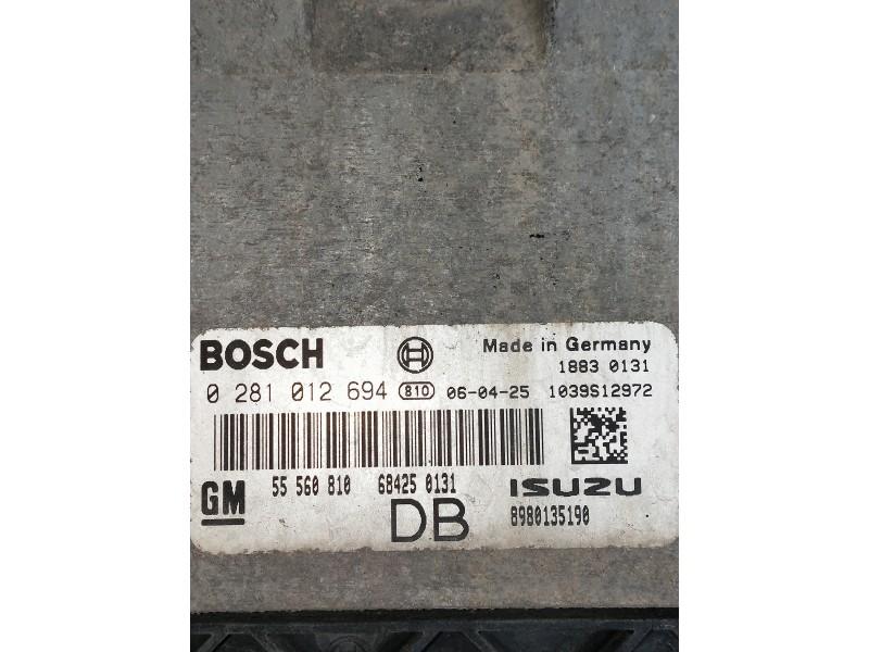 Recambio de centralita motor uce para opel astra h berlina cosmo referencia OEM IAM 0281012694  
