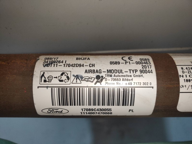 Recambio de airbag cortina delantero derecho para ford transit connect 1.5 tdci cat referencia OEM IAM DT1117042D94CH 17042D94 