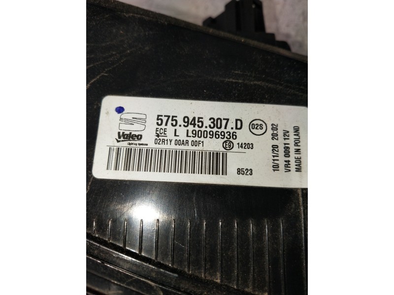 Recambio de piloto trasero izquierdo interior para seat ateca (kh7) style go referencia OEM IAM 575948307D  