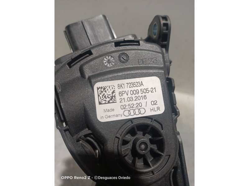 Recambio de potenciometro pedal para audi a5 sportback (8t) 2.0 tdi (140kw) referencia OEM IAM 8K1723523A 6PV00950521 